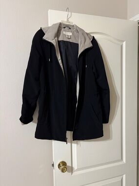 Black Jacket with Light Gray Lined Hood